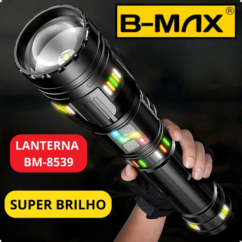 Lanterna Tática Titanium Led Laser Canhão Luz Mais Potente - B-MAX